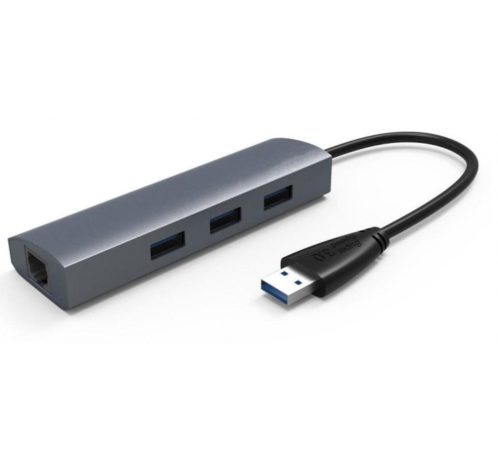 Adapteris USB 3.0 į 3-Port USB 3.0 su Gigabit Ethernet