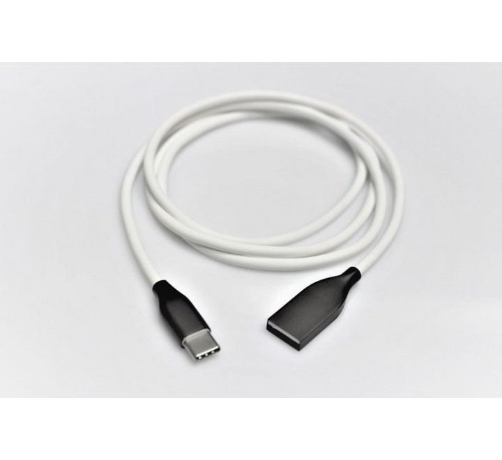 Silikoninis kabelis USB-USB-C (baltas, 1m)
