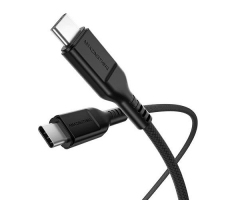 Premium kabelis USB-C - USB-C, PD60W (juodas, 2.1m)